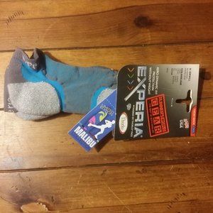 New Thorlos 1 Xsmall Adults' Experia Blue Micro Mini Crew Running Socks